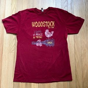 Woodstock Festival replica graphic tee. Adult large